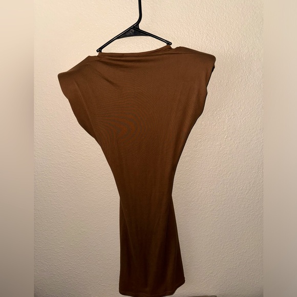 Fashion Nova Women’s Brown Bodycon Cutout Dress, Size Small - Picture 5 of 6